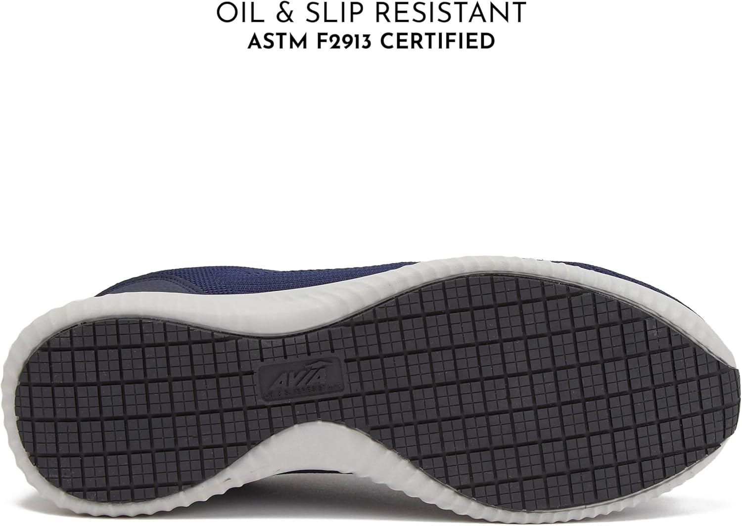 imageAvia Anchor Mesh Slip On Black Non Slip Shoes for Women Comfortable Water Resistant Womens Food Service Slip On Sneakers Black Navy White Restaurant Knit Slip Resistant Non Skid Work Shoes WomenNavy Blue
