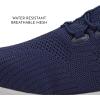 Avia Anchor Mesh Slip On Black Non Slip Shoes for Women, Comfortable Water Resistant Womens Food Service Slip On Sneakers – Black, Navy, White Restaurant Knit Slip Resistant Non Skid Work Shoes Women(Navy Blue)
