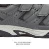 Avia Avi-Union II Strap Non Slip Shoes for Men, Hook and Loop Mens Walking Shoes with Memory Foam, Comfort Restaurant and Diabetic Shoes for Men – Black Wide or Extra Wide Width Safety Footwear(Steel Gray/Asphalt/Nimbus Cloud/Silver)