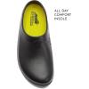 Avia Flame Men’s Clogs, Slip Resistant Shoes for Men Food Service, Non Slip Restaurant and Chef Shoes Men Slip Resistant for Kitchen Work or Nursing, Black, Oil and Water Resistant(Black)