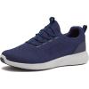 Avia Anchor Mesh Slip On Black Non Slip Shoes for Women, Comfortable Water Resistant Womens Food Service Slip On Sneakers – Black, Navy, White Restaurant Knit Slip Resistant Non Skid Work Shoes Women(Navy Blue)
