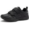 Avia Avi-Union II Strap Non Slip Shoes for Men, Hook and Loop Mens Walking Shoes with Memory Foam, Comfort Restaurant and Diabetic Shoes for Men – Black Wide or Extra Wide Width Safety Footwear(Jet Black/Castle Rock)