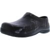 Avia Flame Men’s Clogs, Slip Resistant Shoes for Men Food Service, Non Slip Restaurant and Chef Shoes Men Slip Resistant for Kitchen Work or Nursing, Black, Oil and Water Resistant(Black and White)