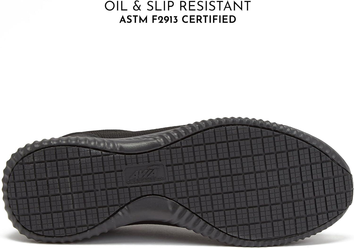 imageAvia Anchor SR Mesh Slip On Black Non Slip Shoes for Men Water Resistant Mens Work Shoes amp Restaurant or Food Service Sneakers Med or Wide Comfortable Slip Resistant Work Shoes Men Safety FootwearBlack