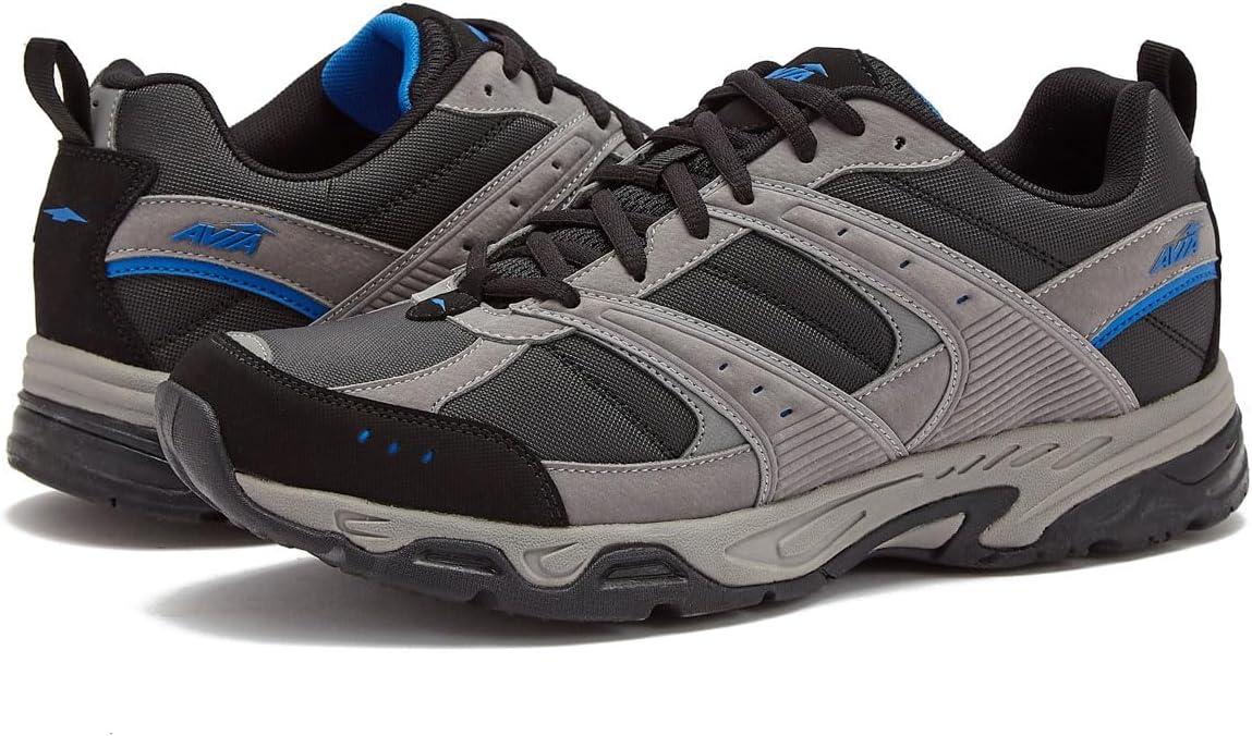 imageAvia AviVerge Mens Sneakers Cross Trainer Mens Tennis Shoes Pickleball or Walking Shoes for Men Medium or Extra Wide Width Court Shoes Size 7 to 16GreyBlackBlue