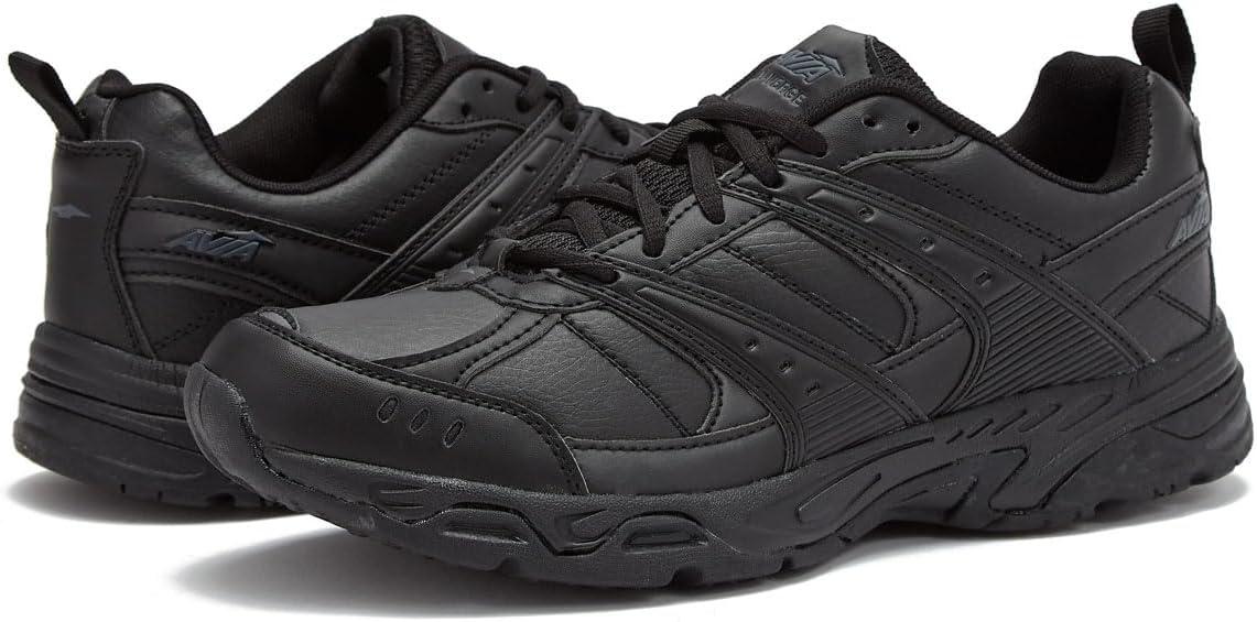 imageAvia AviVerge Mens Sneakers Cross Trainer Mens Tennis Shoes Pickleball or Walking Shoes for Men Medium or Extra Wide Width Court Shoes Size 7 to 16Jet BlackCastle Rock
