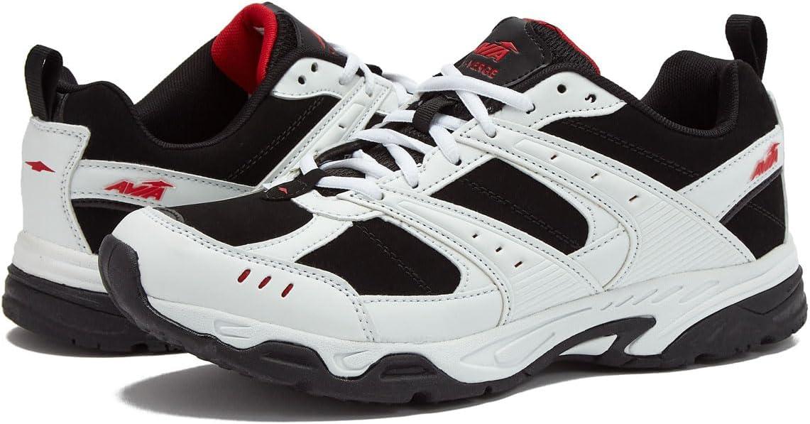 imageAvia AviVerge Mens Sneakers Cross Trainer Mens Tennis Shoes Pickleball or Walking Shoes for Men Medium or Extra Wide Width Court Shoes Size 7 to 16WhiteBlackRed