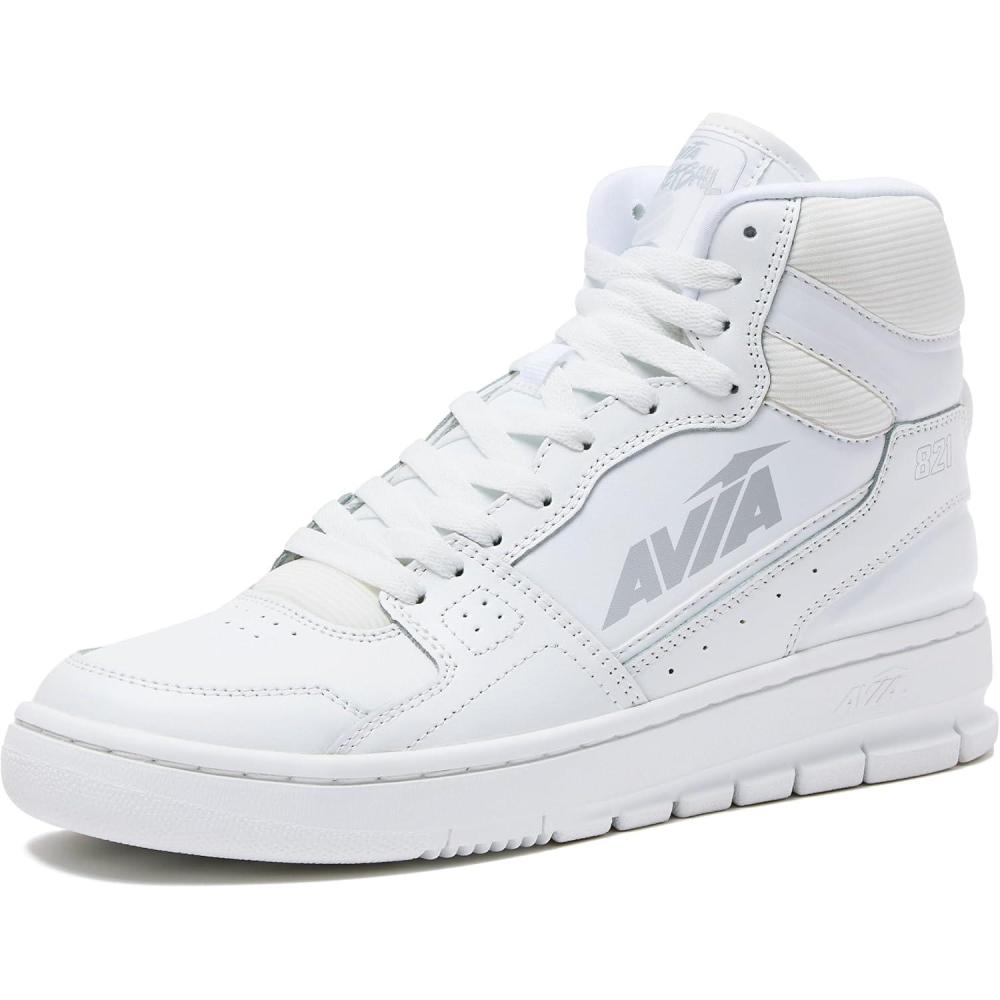 imageAvia 821 High Top Sneakers for Men Indoor or Outdoor Mens Basketball Shoes Size 7 to 16 Retro High Top Shoes Men or WomenWhite