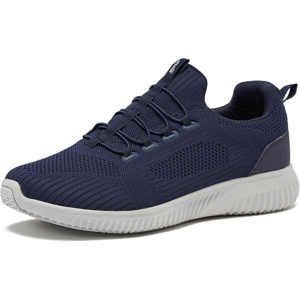 imageAvia Air Slip On Shoes for Men  Casual Comfortable Athletic Tennis Walking Sneakers for Men with Memory Foam  Sizes 7 to 16 Medium and Extra Wide Width  Black Grey Navy Blue amp White Mens ShoesNavy BlueSilver Grey