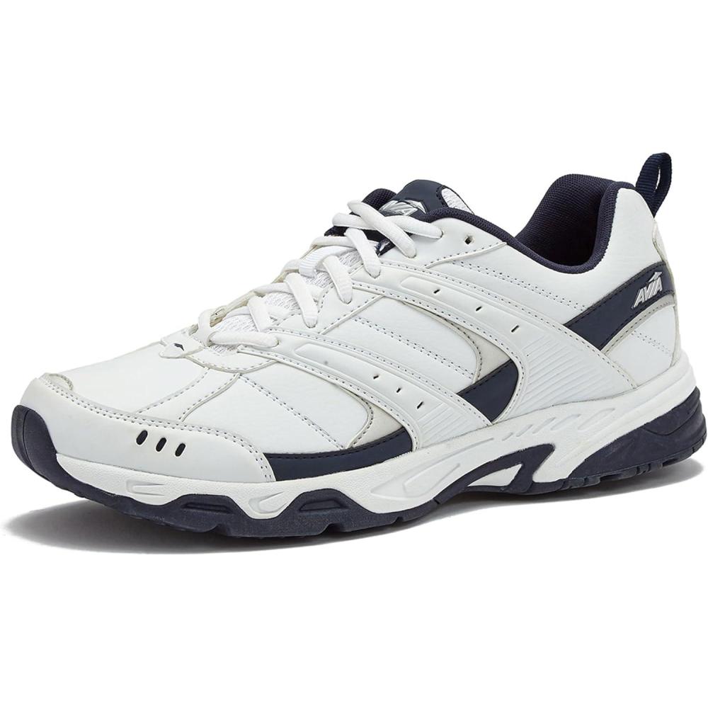 imageAvia AviVerge Mens Sneakers Cross Trainer Mens Tennis Shoes Pickleball or Walking Shoes for Men Medium or Extra Wide Width Court Shoes Size 7 to 16WhiteTrue Navy