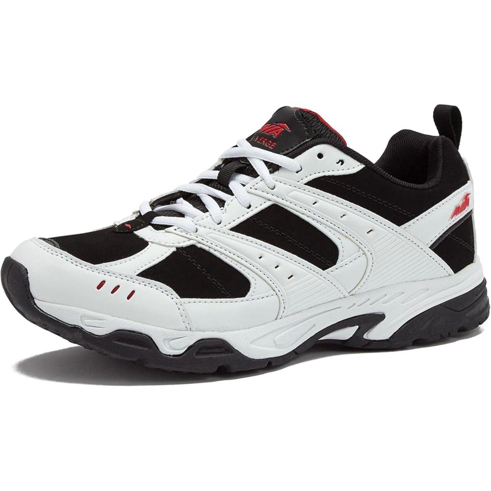 imageAvia AviVerge Mens Sneakers Cross Trainer Mens Tennis Shoes Pickleball or Walking Shoes for Men Medium or Extra Wide Width Court Shoes Size 7 to 16WhiteBlackRed