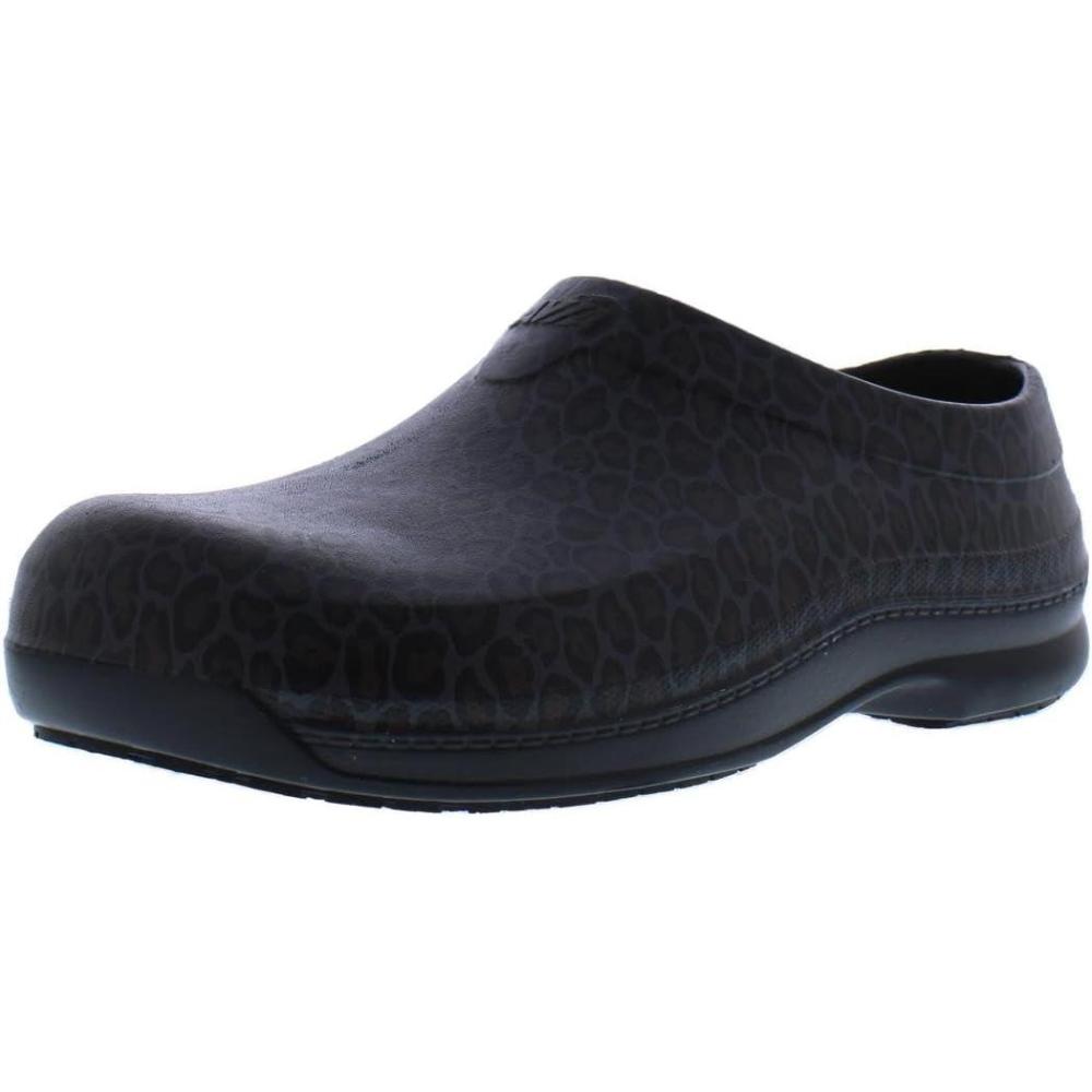 imageAvia Flame Slip Resistant Clogs for Women Slip On Work Shoes for Food Service Garden or NursingBlack and Multi