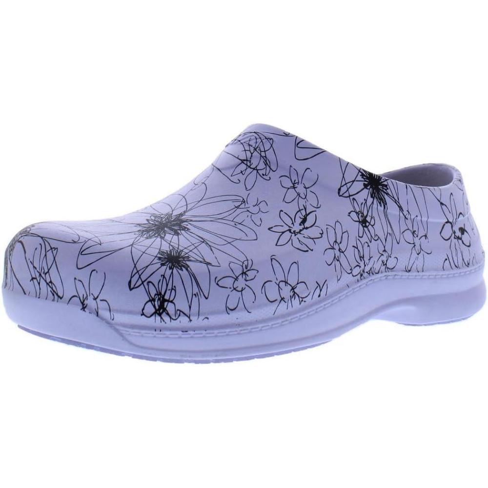 imageAvia Flame Slip Resistant Clogs for Women Slip On Work Shoes for Food Service Garden or NursingPurple