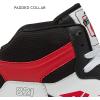 Avia 821 High Top Sneakers for Men, Indoor or Outdoor Mens Basketball Shoes, Size 7 to 16 Retro High Top Shoes Men or Women(Black/Red/White Trim)