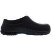Avia Flame Slip Resistant Clogs for Women, Slip On Work Shoes for Food Service, Garden, or Nursing(Black/Black/Cheetah)