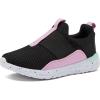 Avia Avi-Play Slip On Boys and Girls Sneakers – Lightweight Tennis, Athletic, No Tie Girls and Boys Shoes – Little and Big Kids Tennis Shoes Size 11-7 – Black, Navy Blue, Grey, White, Pink or Purple(Black/White/Pink)