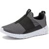 Avia Avi-Play Slip On Boys and Girls Sneakers – Lightweight Tennis, Athletic, No Tie Girls and Boys Shoes – Little and Big Kids Tennis Shoes Size 11-7 – Black, Navy Blue, Grey, White, Pink or Purple(Black/Dark Grey)