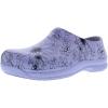Avia Flame Slip Resistant Clogs for Women, Slip On Work Shoes for Food Service, Garden, or Nursing(Purple)