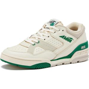 Avia 855 Basketball Sneakers for Men, Low Top Retro Womens or Mens Sneakers for Street or Court, Sizes 4.5 to 15, Blue and White, Green and Cream, or Grey and All White Shoes Men and Woman Sizes(Cream/Dark Green)