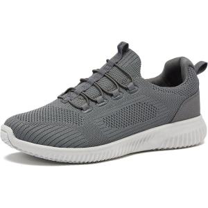 Avia Air Slip On Shoes for Men – Casual Comfortable Athletic Tennis Walking Sneakers for Men with Memory Foam – Sizes 7 to 16, Medium and Extra Wide Width – Black, Grey, Navy Blue & White Mens Shoes(Dark Grey)