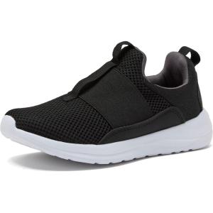 Avia Avi-Play Slip On Boys and Girls Sneakers – Lightweight Tennis, Athletic, No Tie Girls and Boys Shoes – Little and Big Kids Tennis Shoes Size 11-7 – Black, Navy Blue, Grey, White, Pink or Purple(Black/White)