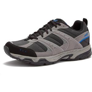 Avia Avi-Verge Mens Sneakers – Cross Trainer Mens Tennis Shoes, Pickleball or Walking Shoes for Men, Medium or Extra Wide Width Court Shoes Size 7 to 16(Grey/Black/Blue)