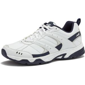 Avia Avi-Verge Mens Sneakers – Cross Trainer Mens Tennis Shoes, Pickleball or Walking Shoes for Men, Medium or Extra Wide Width Court Shoes Size 7 to 16(White/True Navy)