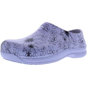 Avia Flame Slip Resistant Clogs for Women, Slip On Work Shoes for Food Service, Garden, or Nursing(Purple)