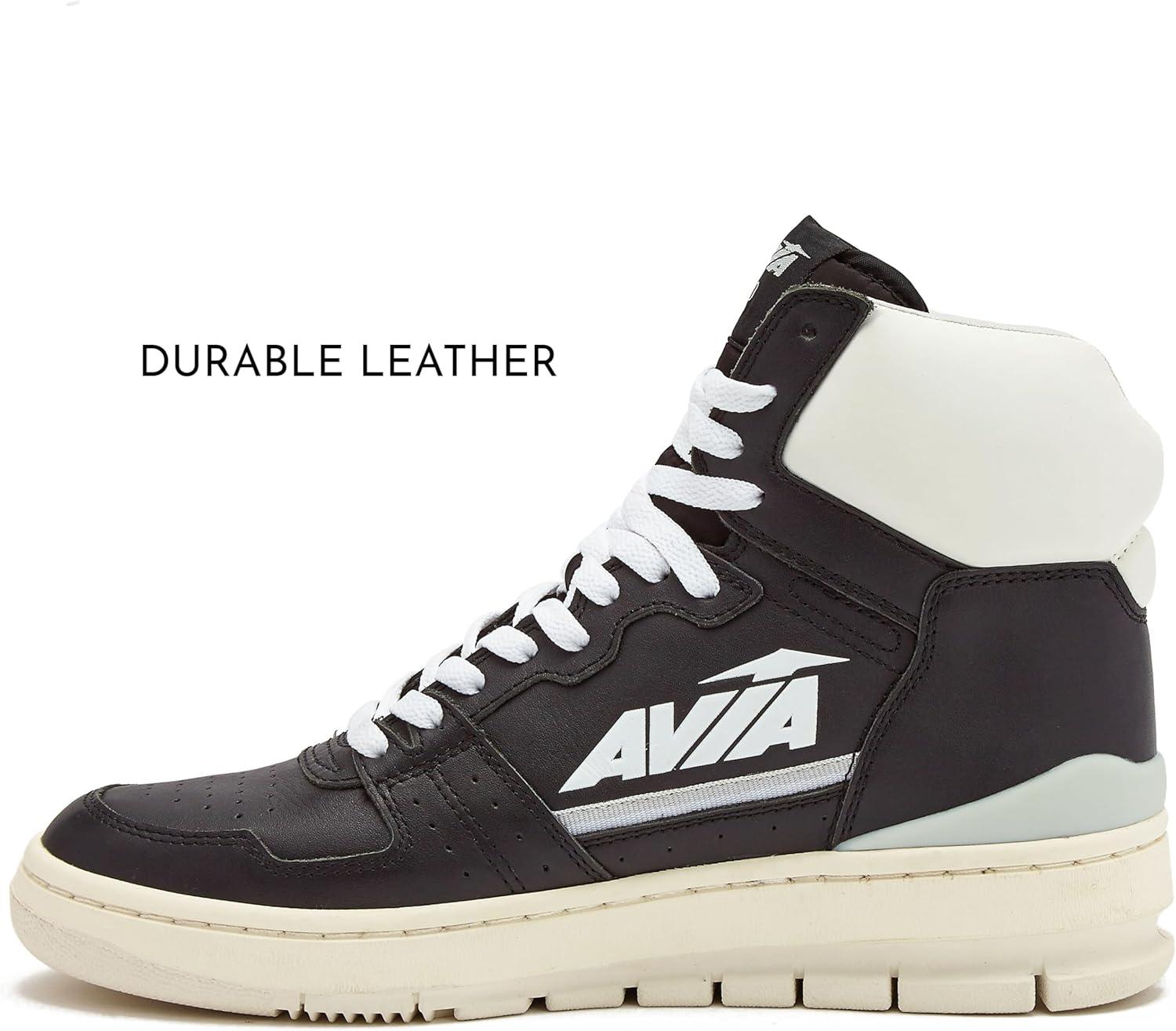 imageAvia 830 Mens Basketball Shoes Retro High Top Sneakers for Men Indoor or Outdoor Street or Court Size 7 to 16BlackWhiteSilver Grey