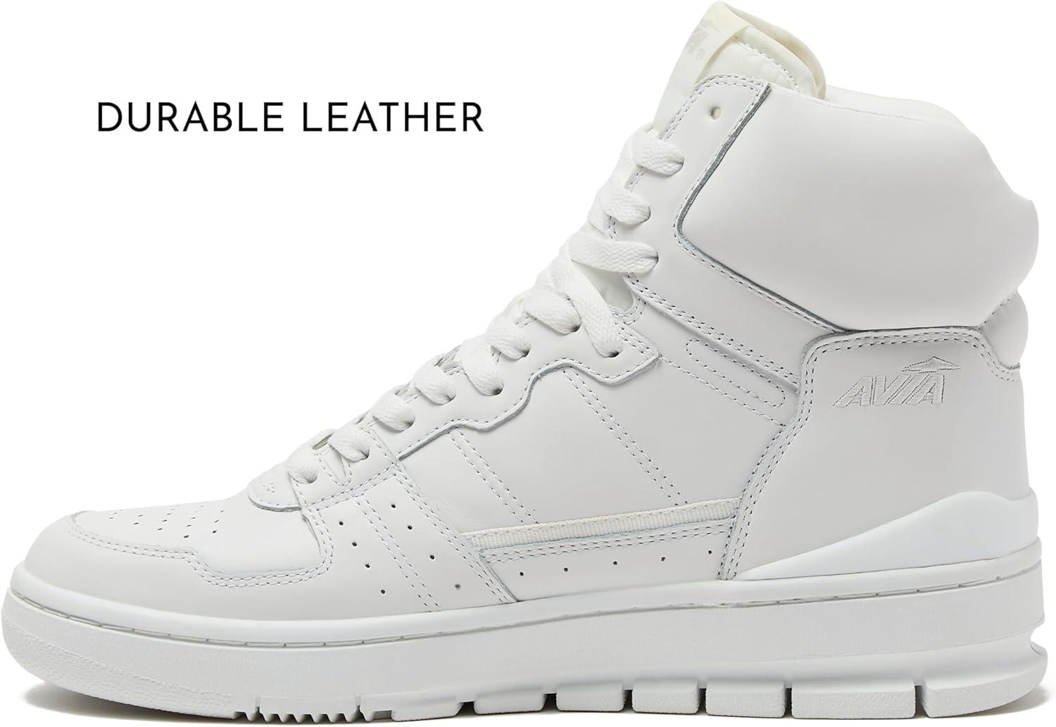imageAvia 830 Mens Basketball Shoes Retro High Top Sneakers for Men Indoor or Outdoor Street or Court Size 7 to 16White
