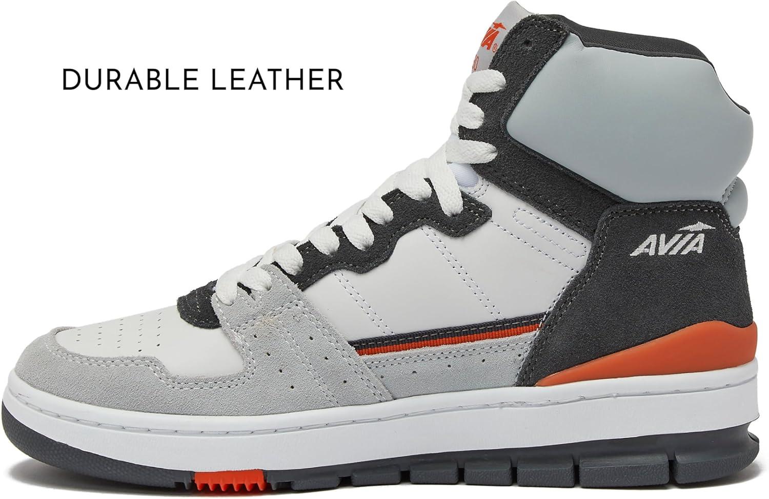 imageAvia 830 Mens Basketball Shoes Retro High Top Sneakers for Men Indoor or Outdoor Street or Court Size 7 to 16WhiteSilver GreyDark Grey