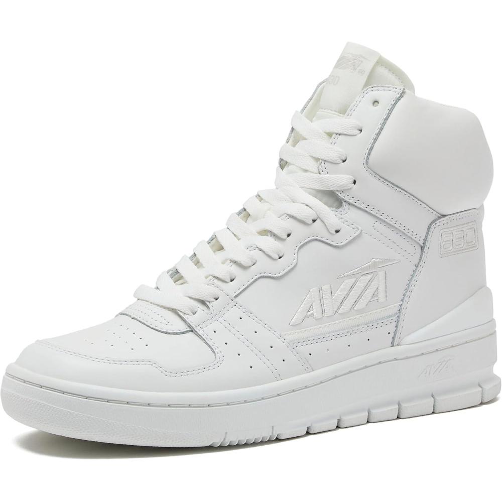 imageAvia 830 Mens Basketball Shoes Retro High Top Sneakers for Men Indoor or Outdoor Street or Court Size 7 to 16White