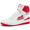 Avia 830 Men’s Basketball Shoes, Retro High Top Sneakers for Men Indoor or Outdoor, Street or Court Size 7 to 16(White/Red/Dark Grey)