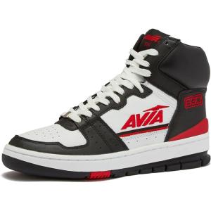 Avia 830 Men’s Basketball Shoes, Retro High Top Sneakers for Men Indoor or Outdoor, Street or Court Size 7 to 16(Black/Red/White)