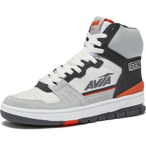 Avia 830 Men’s Basketball Shoes, Retro High Top Sneakers for Men Indoor or Outdoor, Street or Court Size 7 to 16(White/Silver Grey/Dark Grey)