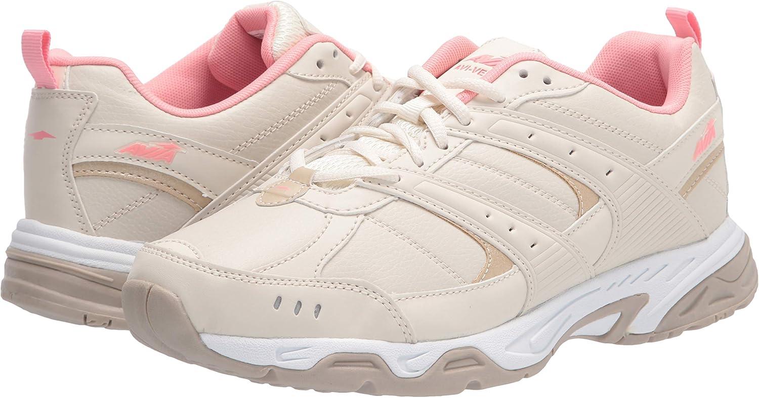 imageAvia Verge Womens Sneakers Tennis Court Cross Training or Pickleball Shoes for Women Classic Black or Walking White Sneakers with Arch Support Wide Width or MediumBirchFrosted AlmondStrawberry Cream
