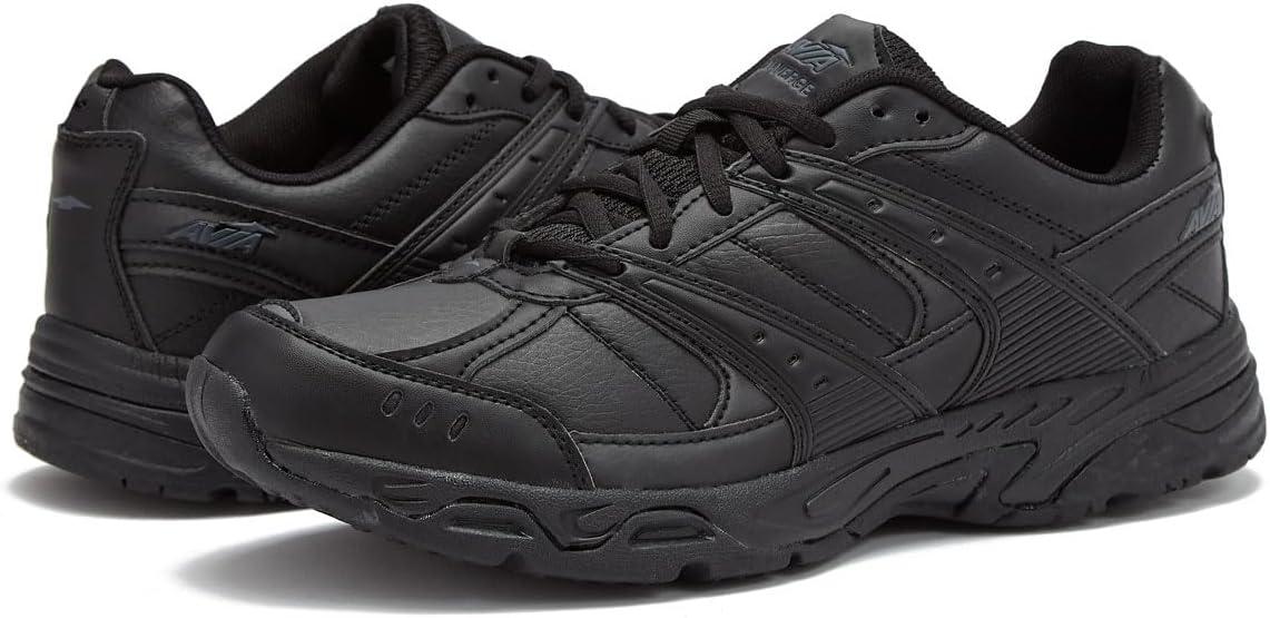 imageAvia Verge Womens Sneakers Tennis Court Cross Training or Pickleball Shoes for Women Classic Black or Walking White Sneakers with Arch Support Wide Width or MediumJet BlackCastle Rock