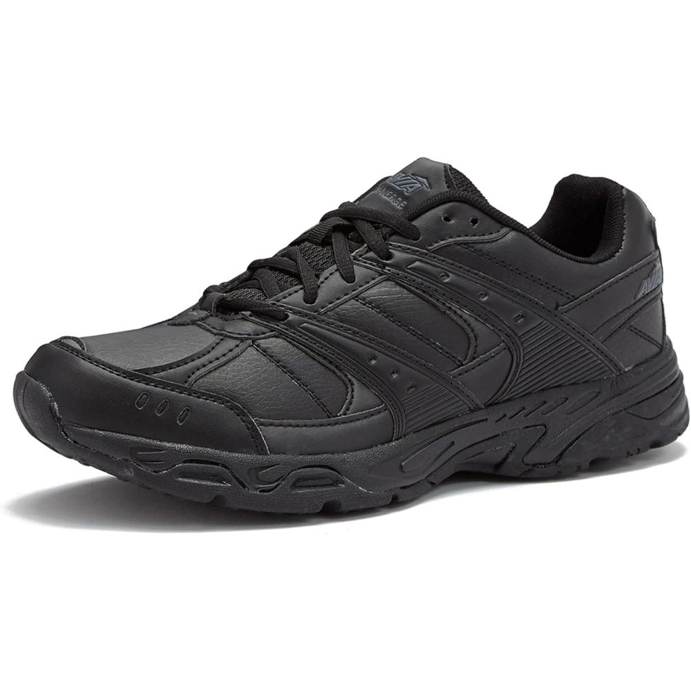 imageAvia Verge Womens Sneakers Tennis Court Cross Training or Pickleball Shoes for Women Classic Black or Walking White Sneakers with Arch Support Wide Width or MediumJet BlackCastle Rock