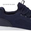 Avia Air Slip On Shoes for Women – Casual Comfortable Athletic Tennis Walking Sneakers for Women with Memory Foam – Sizes 6 to 12, Medium & Wide Width – Black, Grey with Pink, Aqua Blue & White(Navy Blue/White)