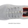Avia Air Slip On Shoes for Women – Casual Comfortable Athletic Tennis Walking Sneakers for Women with Memory Foam – Sizes 6 to 12, Medium & Wide Width – Black, Grey with Pink, Aqua Blue & White(Silver Grey)