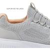 Avia Air Slip On Shoes for Women – Casual Comfortable Athletic Tennis Walking Sneakers for Women with Memory Foam – Sizes 6 to 12, Medium & Wide Width – Black, Grey with Pink, Aqua Blue & White(Silver Grey)