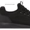 Avia Air Slip On Shoes for Women – Casual Comfortable Athletic Tennis Walking Sneakers for Women with Memory Foam – Sizes 6 to 12, Medium & Wide Width – Black, Grey with Pink, Aqua Blue & White(Black/Black)