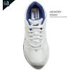 Avia Verge Womens Sneakers – Tennis, Court, Cross Training, or Pickleball Shoes for Women, Classic Black or Walking White Sneakers with Arch Support, Wide Width or Medium(Bright White/Bijou Blue/Silver/Alloy)