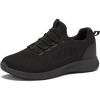 Avia Air Slip On Shoes for Women – Casual Comfortable Athletic Tennis Walking Sneakers for Women with Memory Foam – Sizes 6 to 12, Medium & Wide Width – Black, Grey with Pink, Aqua Blue & White(Black/Black)