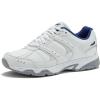 Avia Verge Womens Sneakers – Tennis, Court, Cross Training, or Pickleball Shoes for Women, Classic Black or Walking White Sneakers with Arch Support, Wide Width or Medium(Bright White/Bijou Blue/Silver/Alloy)
