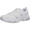 Avia Verge Womens Sneakers – Tennis, Court, Cross Training, or Pickleball Shoes for Women, Classic Black or Walking White Sneakers with Arch Support, Wide Width or Medium(White/Micro Chip/Petit Four/Silver)