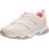 Avia Verge Womens Sneakers – Tennis, Court, Cross Training, or Pickleball Shoes for Women, Classic Black or Walking White Sneakers with Arch Support, Wide Width or Medium(Birch/Frosted Almond/Strawberry Cream)